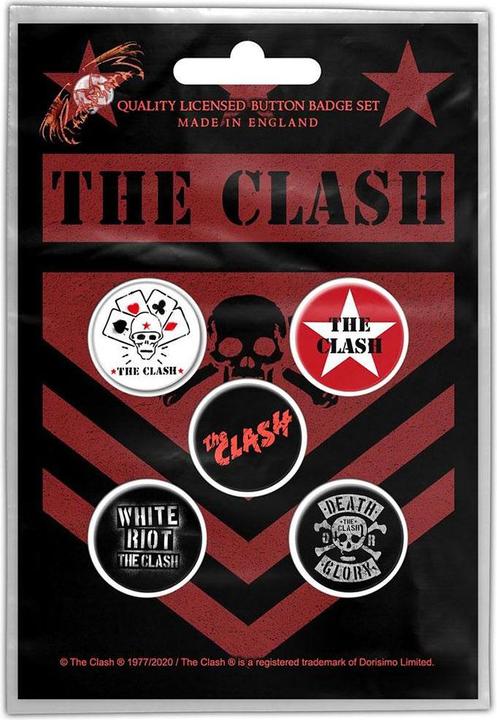 Produktbild The Clash Abzeichen London Calling 5erPack Kunststoff Metall