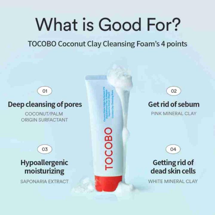 Immagine prodotto Tocobo Schiuma detergente all'argilla di cocco (Schiuma, 150 ml)