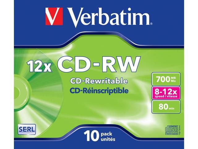 Actual product image Verbatim CD-RW, 700MB, 12x, pack of 10 (10 x)