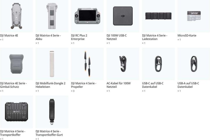 Image du produit DJI Matrice 4E (UE) (1219 g, 20 Mpx)