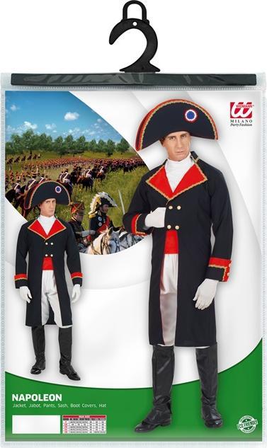 Produktbild Widmann Napoleon Bonaparte Schlacht Uniform mit Jacke, Jabot, Hose, Gürtel, Stiefelüberzieher, Hut (XL)