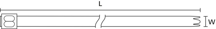 Produktbild HellermannTyton Hellermann Tyton MBT33H Kabelbinder Edelstahl (Metallkabelbinder, 838 mm, 1 Stk.)