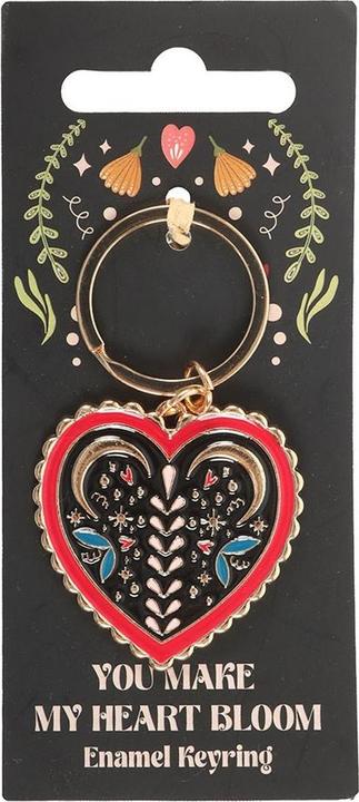 Actual product image Something Different Folk Heart Keyring