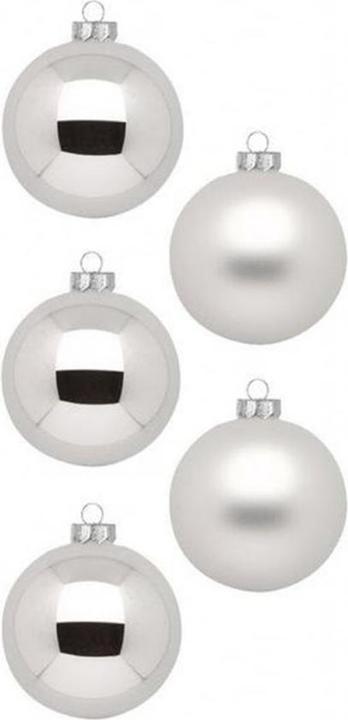 Inge’s Glas Christmas Decor Boule de Noël Frosty Silver Ø 8 cm 12 pièces (12 x)