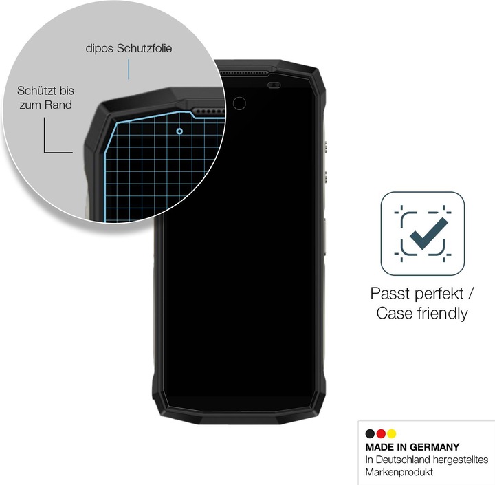 Produktbild Dipos Anti-Shock Displayschutz Matt 9H (1 Stück, Ulefone Armor Mini)
