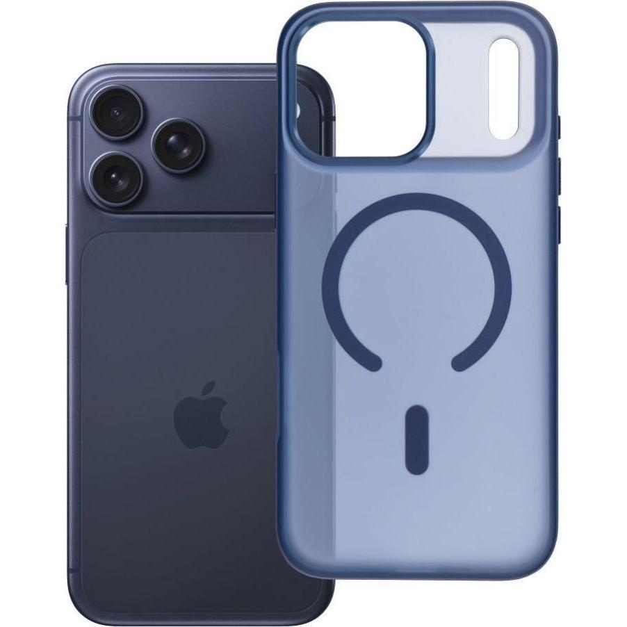 OEM Back panel cover Case for iPhone 17 PRO MAX Flexline Mag Cover compatible with MagSafe navy blue (Apple iPhone 17 Pro Max), Cover smartphone, Blu