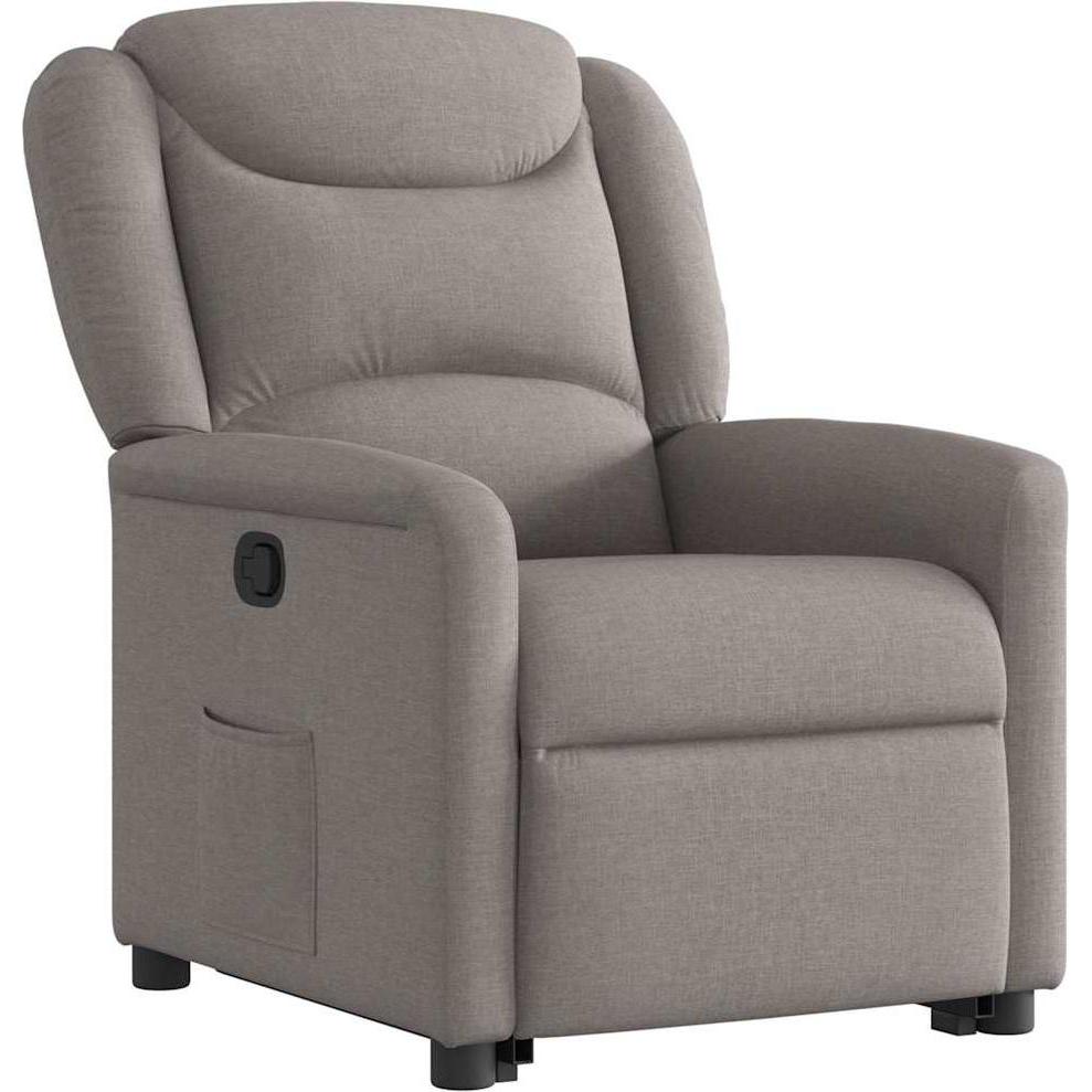 VidaXL, Sessel, Relaxsessel mit Aufstehhilfe Taupe Stoff