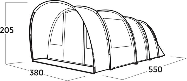 Productafbeelding Easy Camp Skarvan 6 familie tunneltent (Tunnel tent, 21 kg, 6 personen)