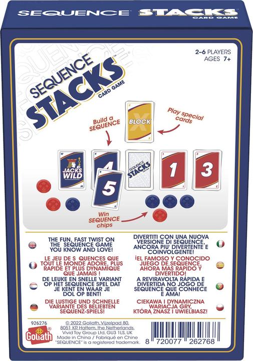 Actual product image Goliath Toys Sequence Stacks Card Game (Multilingual)