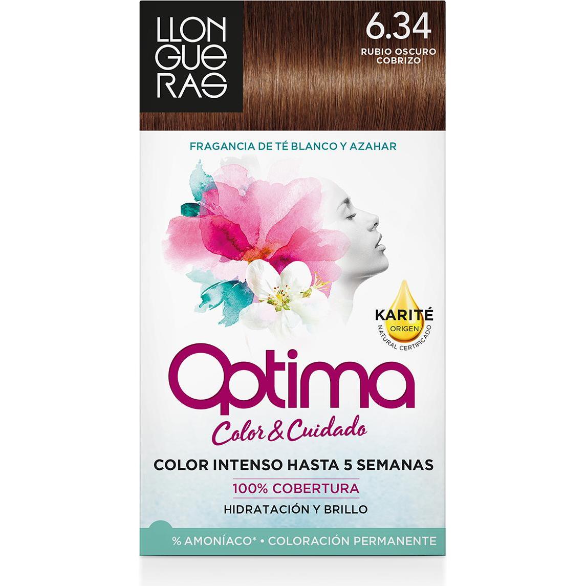 Llongueras, Haarfarbe, OPTIMA hair colour #6.34-golden deep blond (6.34)