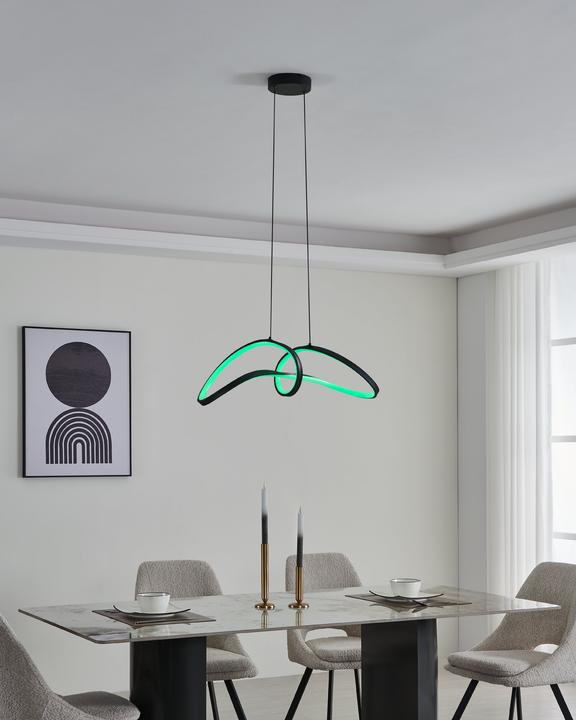 Productafbeelding EGLO Calarossa-Z hanger zwart 70,5x23 - RGB + TW - Zigbee, Bluetooth (2500 lm)
