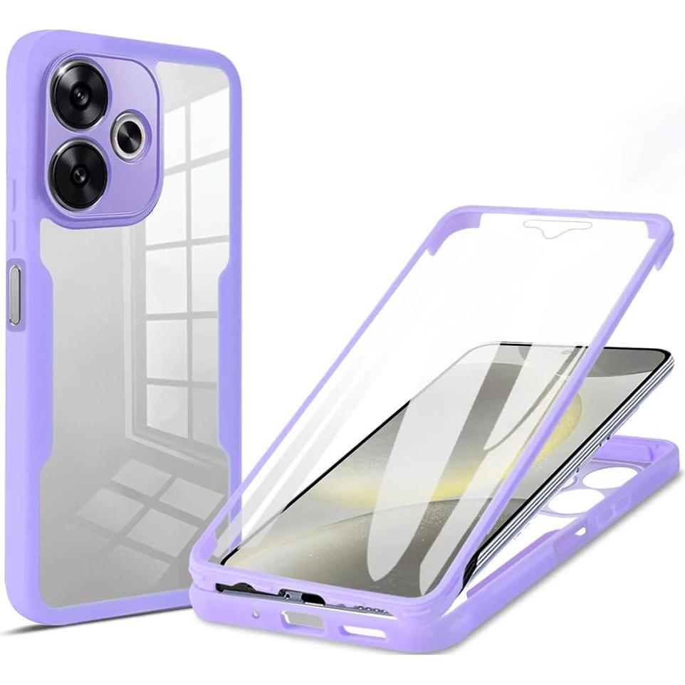 Techsuit - ColorVerse 360 Series + Screen Protector - Xiaomi Poco F6 - Purple (Xiaomi Poco F6), Cover smartphone, Viola