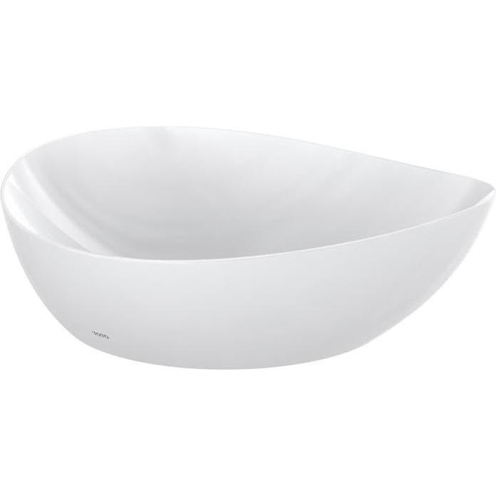 TOTO, Waschbecken, TA Aufsatzwaschtisch 465mm o HL m Überlauf asymmetrisch weiss (420 mm, 465 mm)