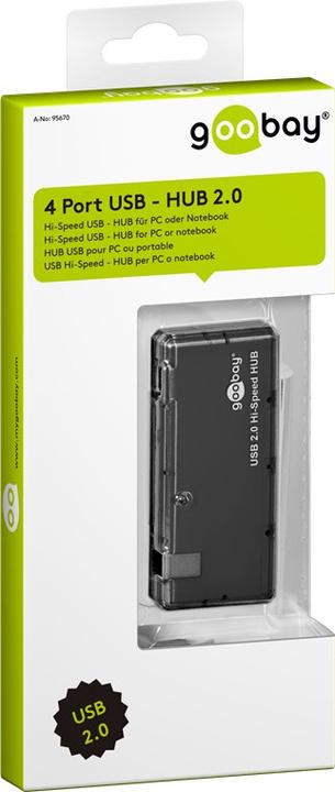 Actual product image Goobay Mini USB2.0 HUB (4 ports)