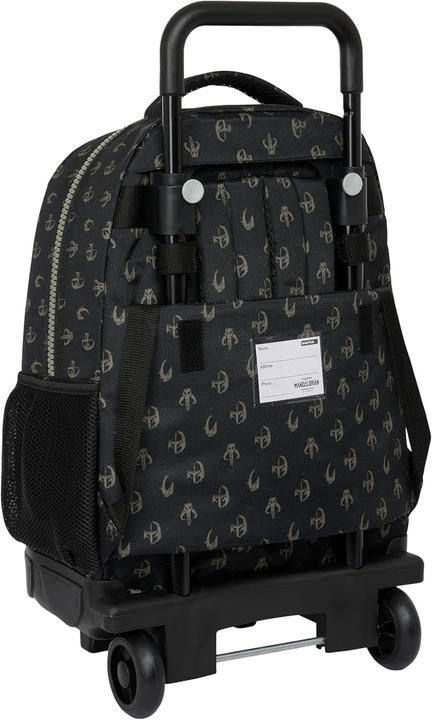 Produktbild The Mandalorian Schulrucksack mit Rädern This is the way Schwarz 33 X 45 X 22 cm