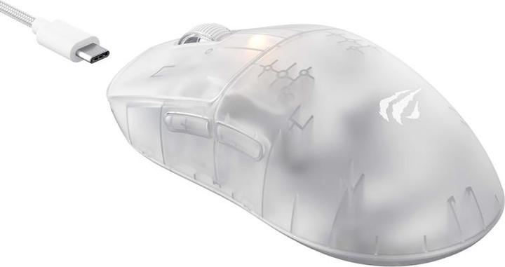Havit Wireless Gaming Mouse MS970WB Pro, 800DPI - 12000DPI, Transparent White (Wireless)