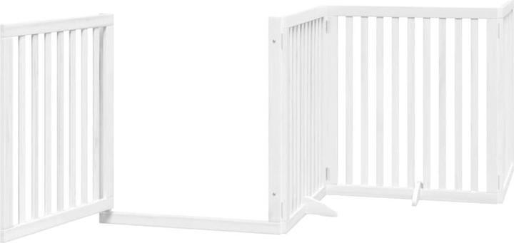 Produktbild vidaXL Hundetor mit Tür Faltbar Absperrgitter Hunde Schutzgitter 6-tlg. Holz (6 cm)