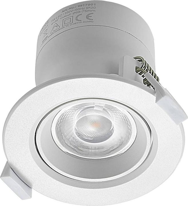 Produktbild Prios Shima LED-Einbauleuchte, weiss, 3.000 K, 7 W (450 lm)