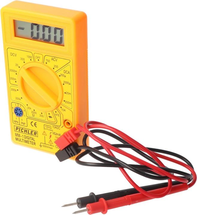 Actual product image AccuCell MM-1 multimeter, illuminated display, ideal for modelling, hobby, workshop, household (Handheld multimeter)