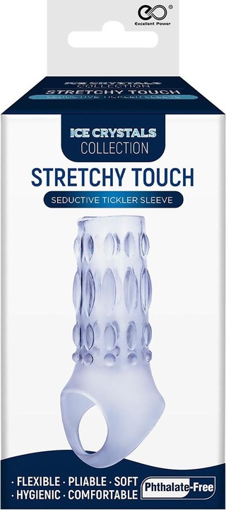 Actual product image NMC 3 inch tpe transparent penis enhancer with ball strap