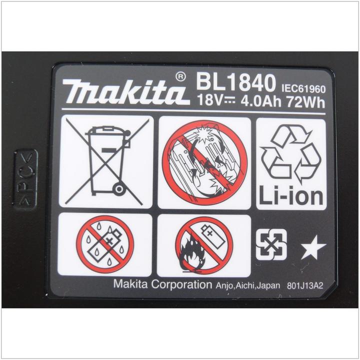 Productafbeelding Makita BL 1840 B 18 V - 4,0 Ah Li-Ion accu 3-pack (18 V)