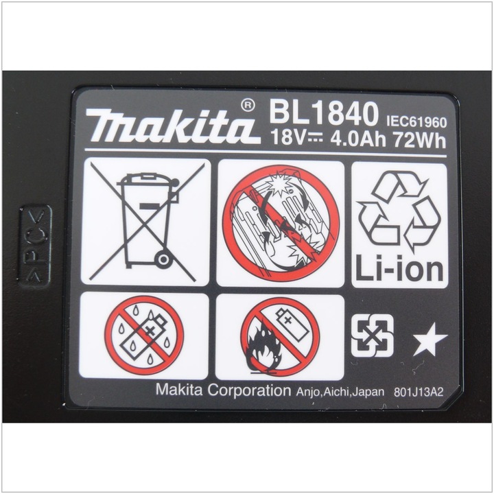 Produktbild Makita BL 1840 B 18 V - 4,0 Ah Li-Ion Akku 3er Pack (18 V)