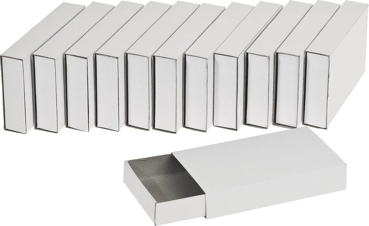 Actual product image Folia Matchboxes "groá", blank, white
