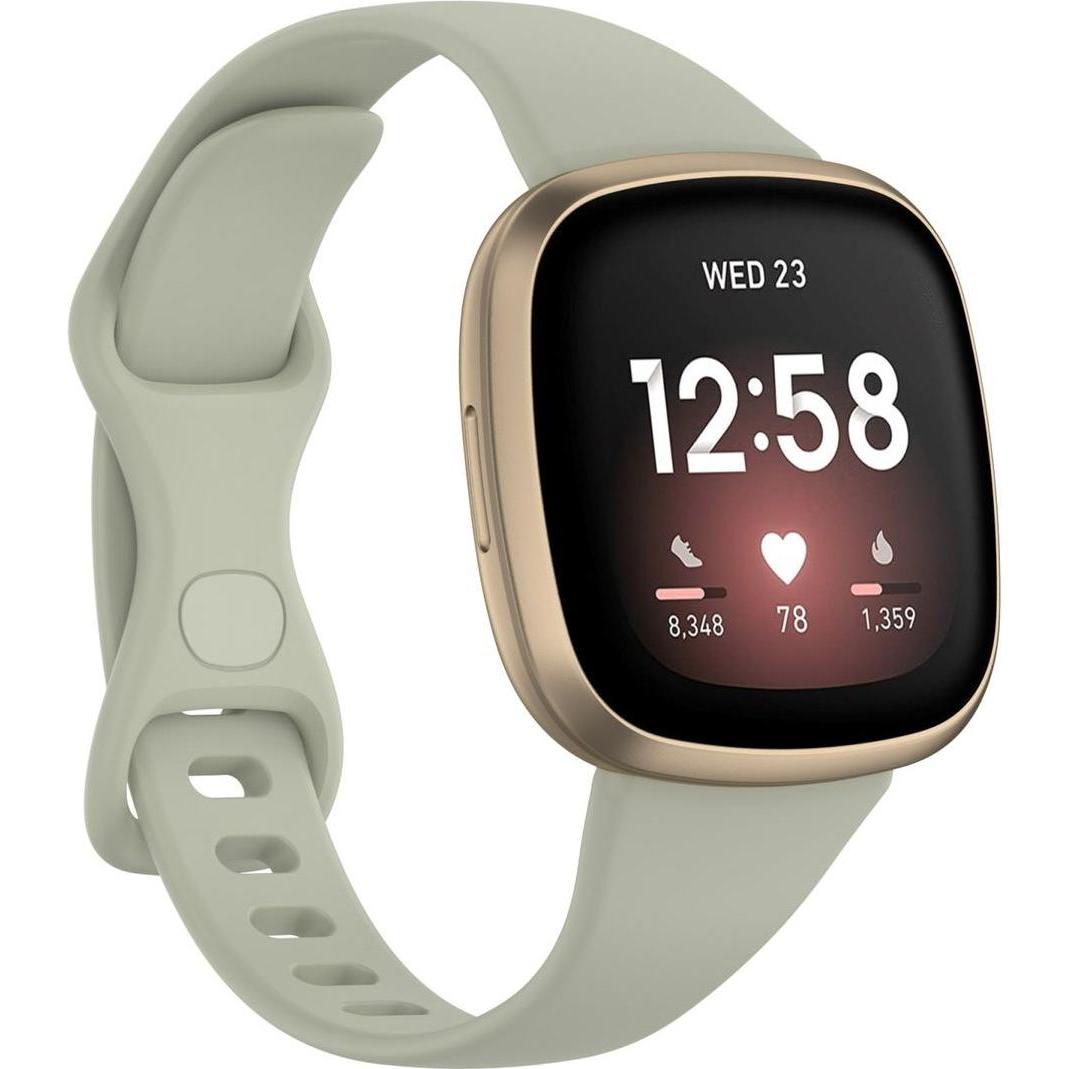 König Design Sport Ersatz Armband für Fitbit Versa 3 Silikon Band Loop Uhrenarmband Large Neu (Versa 3), Uhrenarmband, G...