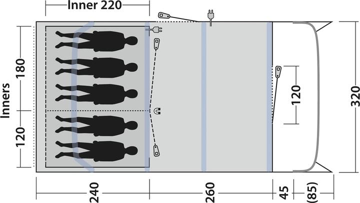 Actual product image Outwell Colorado 5 Air tunnel tent (Tunnel tent, 26.60 kg, 5 persons)
