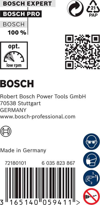 Actual product image Bosch Professional Zubehör PRO Wood HSS installation drill bit, 6 x 75 x 400 mm (6 mm)