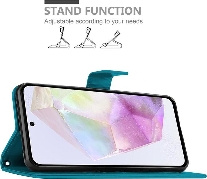 Produktbild Cadorabo Hülle für Samsung Galaxy A35 mit Blumen Muster (Samsung Galaxy A35)