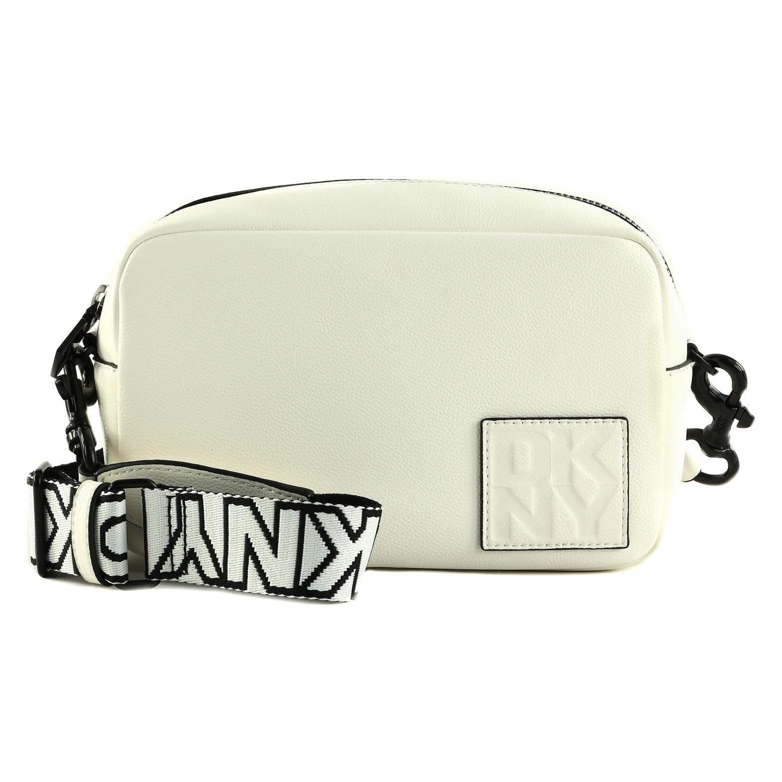 Dkny, Vrouwen, Handtas, Umhängetasche Kenza Kameratasche Optisch Weiss / Schwarz Weiss, Wit