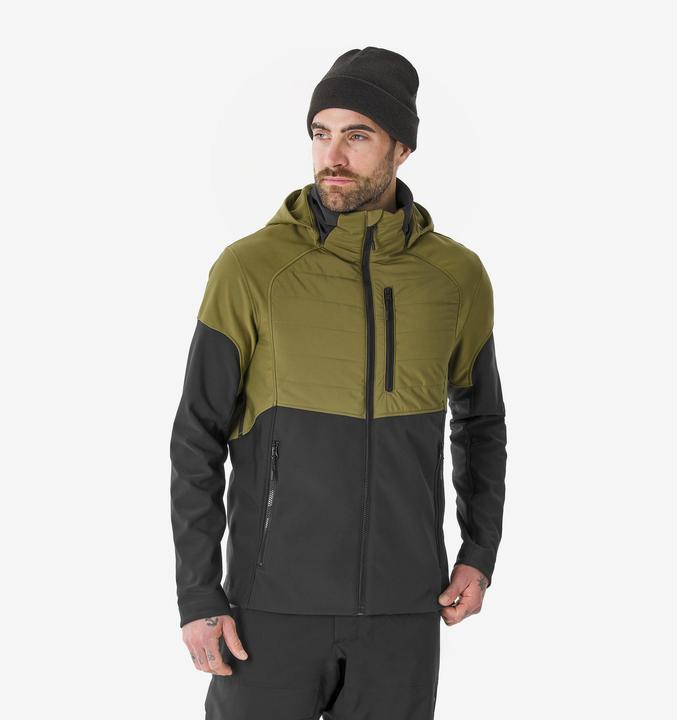 Produktbild Wedze Skijacke Herren Softshell leicht wasserabweisend - 900 schwarz/khaki (L)
