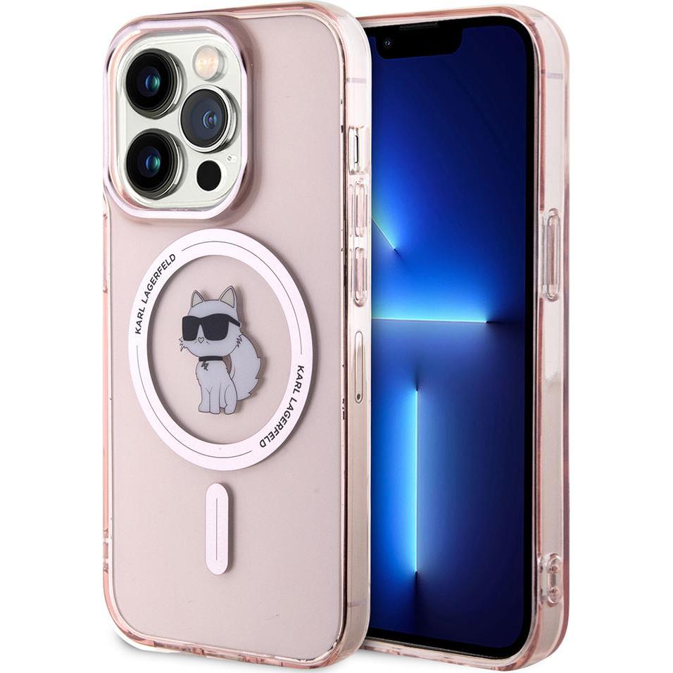 Karl Lagerfeld KLHMP15XHFCCNOP iPhone 15 Pro Max 6.7" różowy/pink hardcase IML Choupette MagSafe (Apple iPhone 15 Pro Ma...