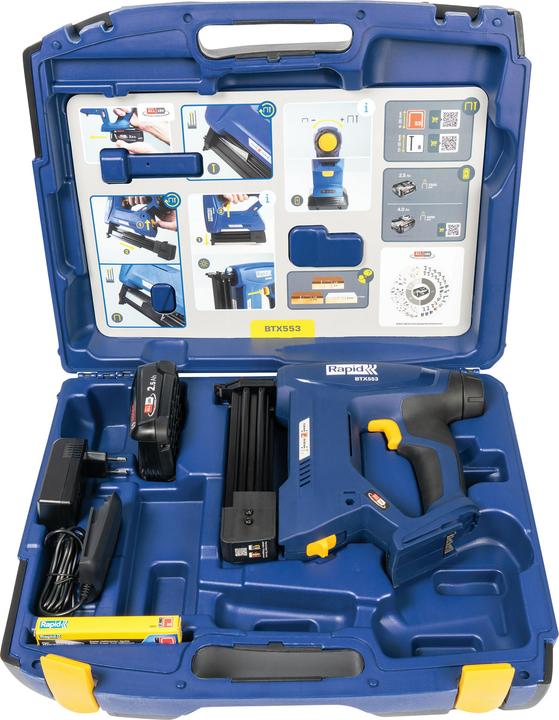 Productafbeelding Rapid BTX553 accu tacker 18V P4A in koffer incl. accu en lader