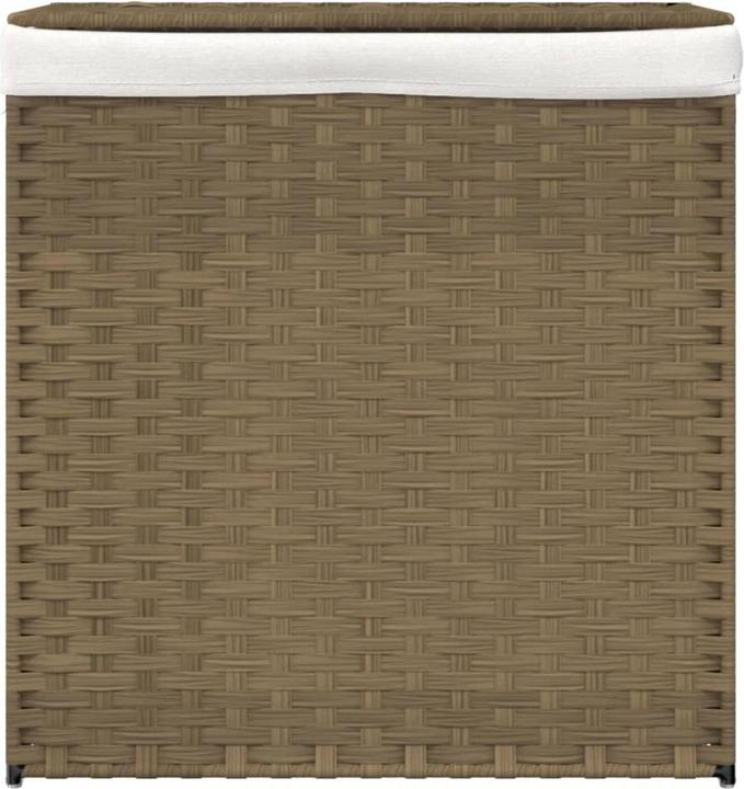 Produktbild vidaXL Wäschekorb mit 2 Fächern 53x35x57 cm Poly