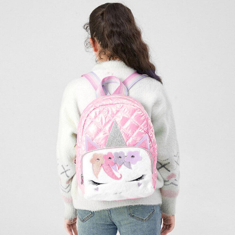 Lean Toys, Borsa scuola materna, Kinder-Stepp-Schulrucksack Einhorn Gelb 32cm, Giallo