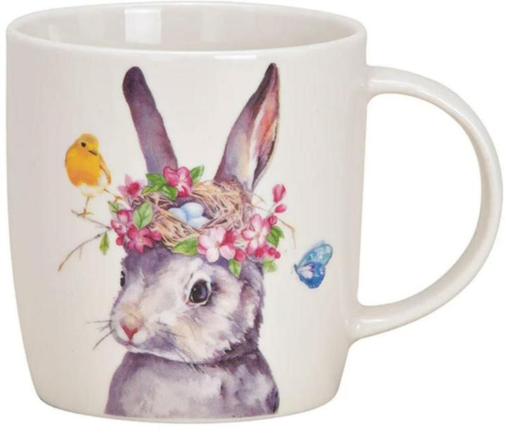 G. Wurm Tazza in porcellana coniglietto bianco (W/H/D) 12x9x8cm 350ML (350 ml, 12x)
