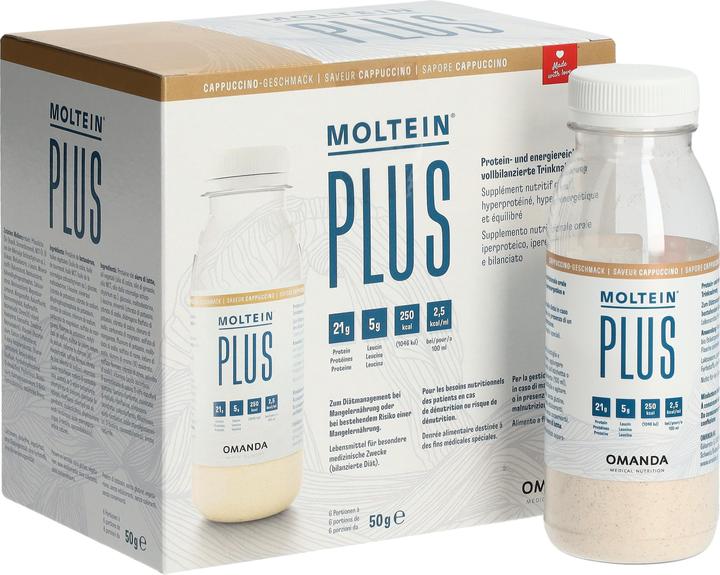 Produktbild Moltein PLUS 2.5 Cappuccino (Cappuccino, 6 Stk., 410 g)