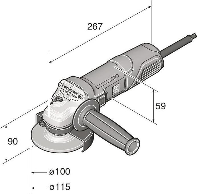 Produktbild Fein Compact-Winkelschleifer Ø 125 mm CG 7-125 (125 mm)