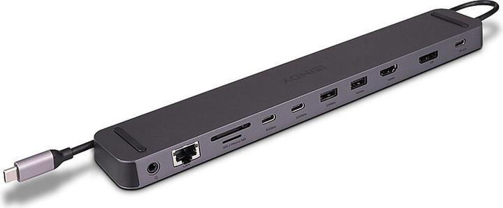 Produktbild Lindy DST-Mini XT 810, USB C Laptop Mini Dockingstation mit 8K-Unterstützung für ein Display, 4K60 bei 2 D (USB-C, 7 Ports)