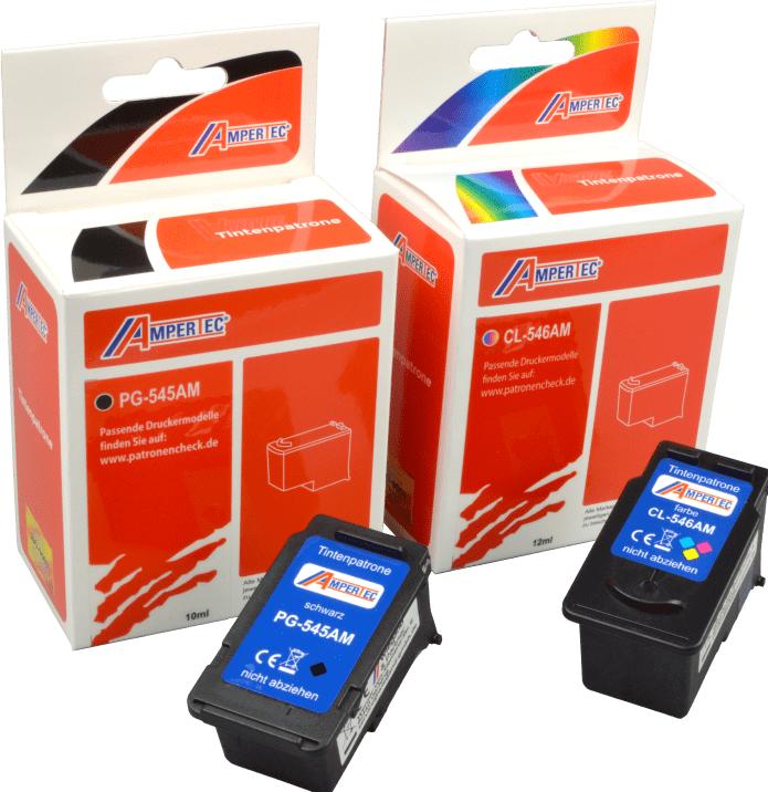 Actual product image Ampertec 2 Tinten ersetzt Canon PG-545+CL-546 Doppelpack KCMY (FC)