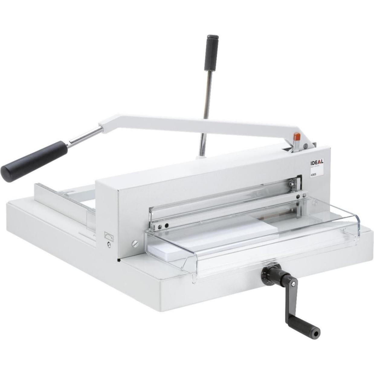 Ideal Stapelschneider 4305 (500 Blätter, A3), Schneidemaschine, Weiss