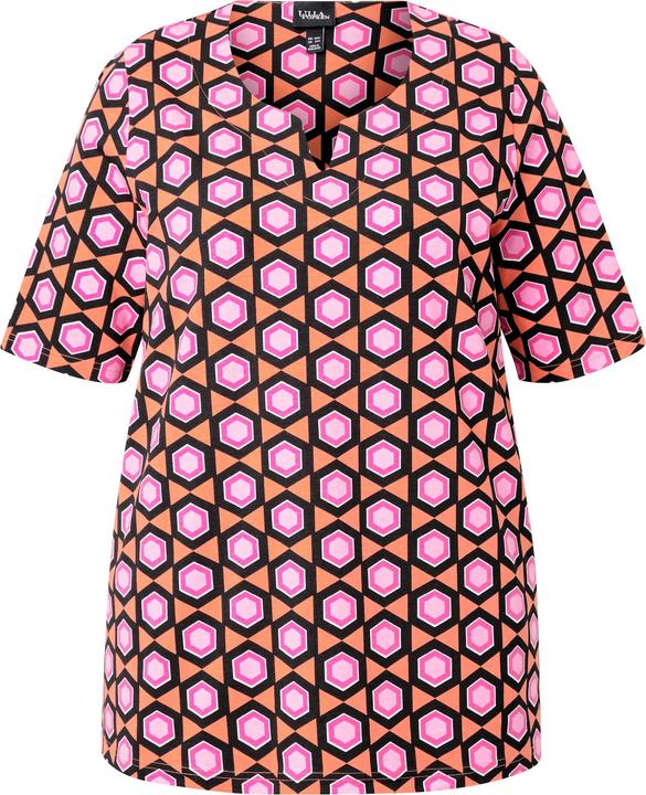 Produktbild Ulla Popken T-Shirt, grafischer Druck, Tunika-Ausschnitt, Halbarm (46, 48)