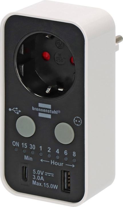 Actual product image Brennenstuhl Timer socket (USB-A)