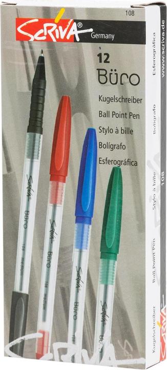 Actual product image Scriva Office Focus office biros, red, 12 pens (Red, 12 x)