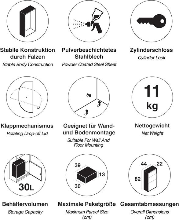 Actual product image Haussmann Paketbriefkasten 400 Protect