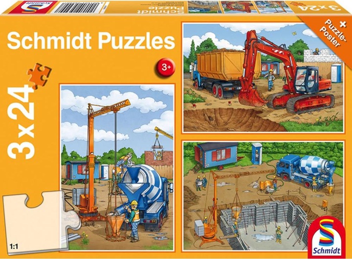 Immagine prodotto Schmidt Spiele Sul cantiere 3x (72 pezzi)