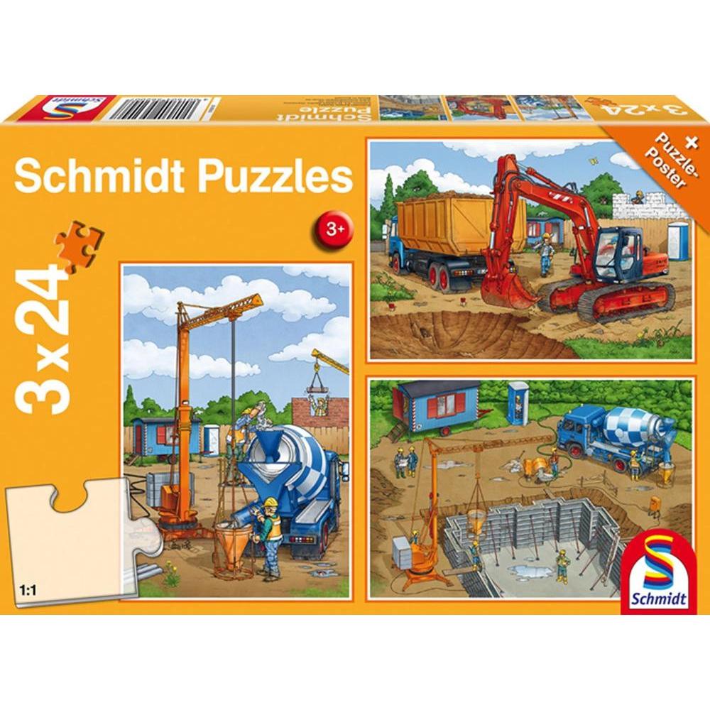 Schmidt Spiele Auf der Baustelle 3x (72 Teile)