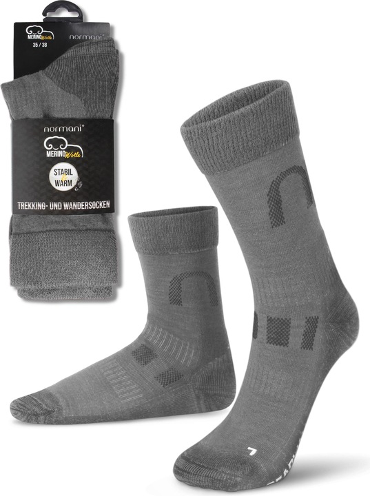 Actual product image Normani 2 pairs of Melton merino wool hiking and trekking socks (pack of 2, 43 - 46)